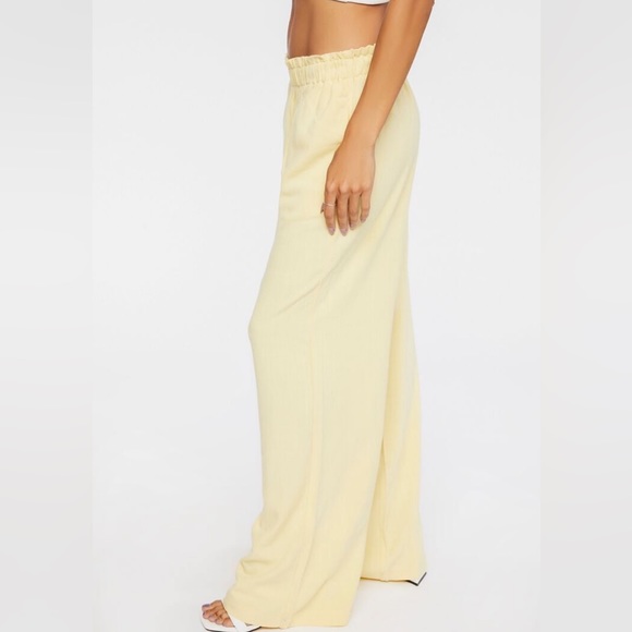 Linen blend paper bag pants - Picture 3 of 9